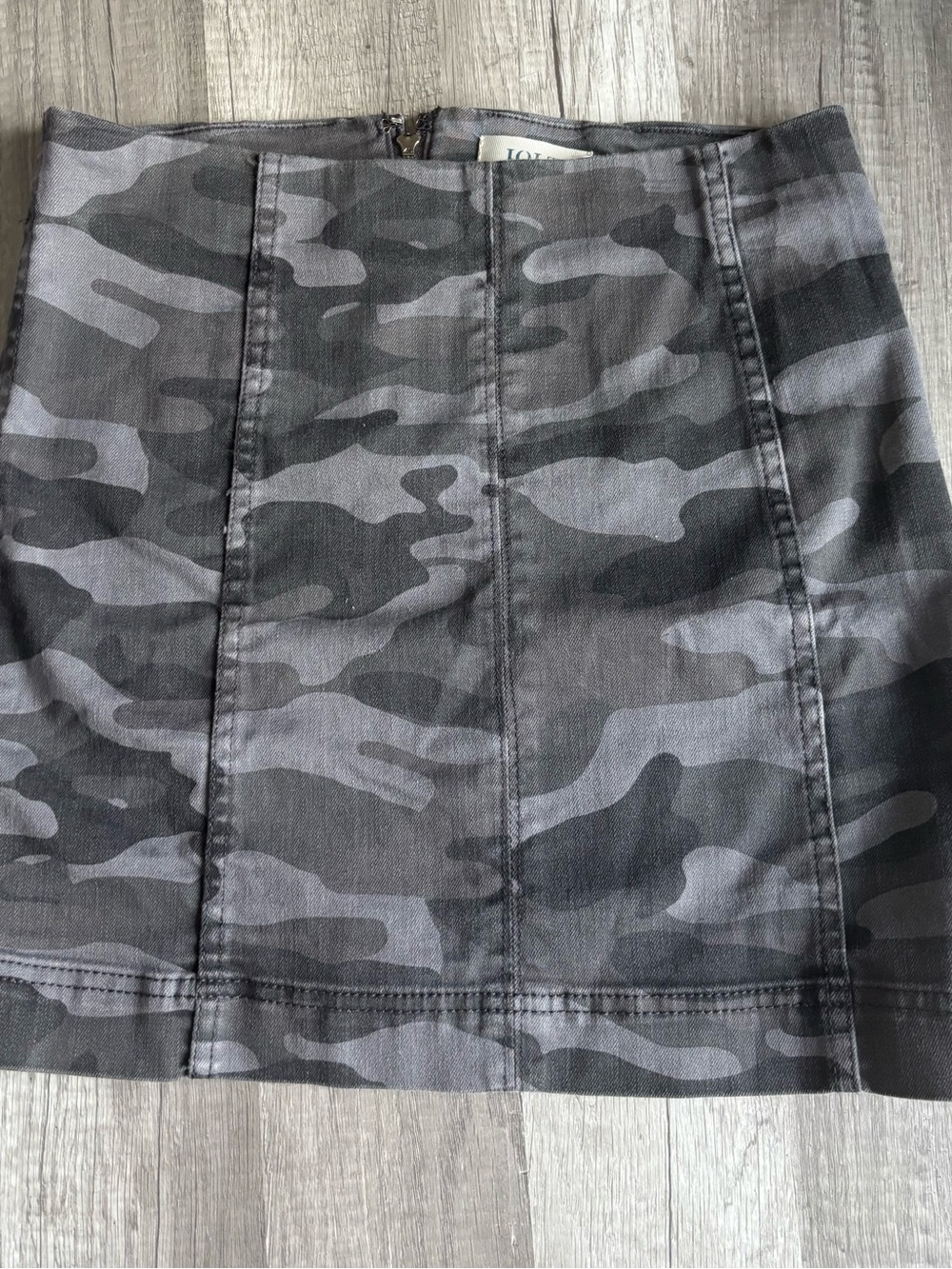Jolt Gray Camouflage Mini Skirt